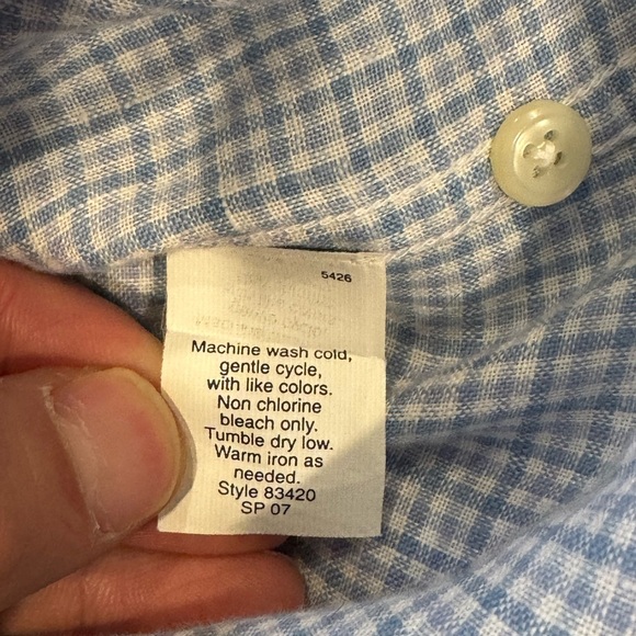 J Crew Men’s Plaid Linen Button Down Shirt - Small - Picture 7 of 7